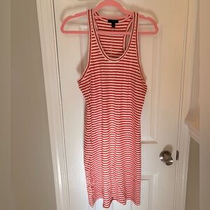 J. Crew Striped Red and White Tank Dress